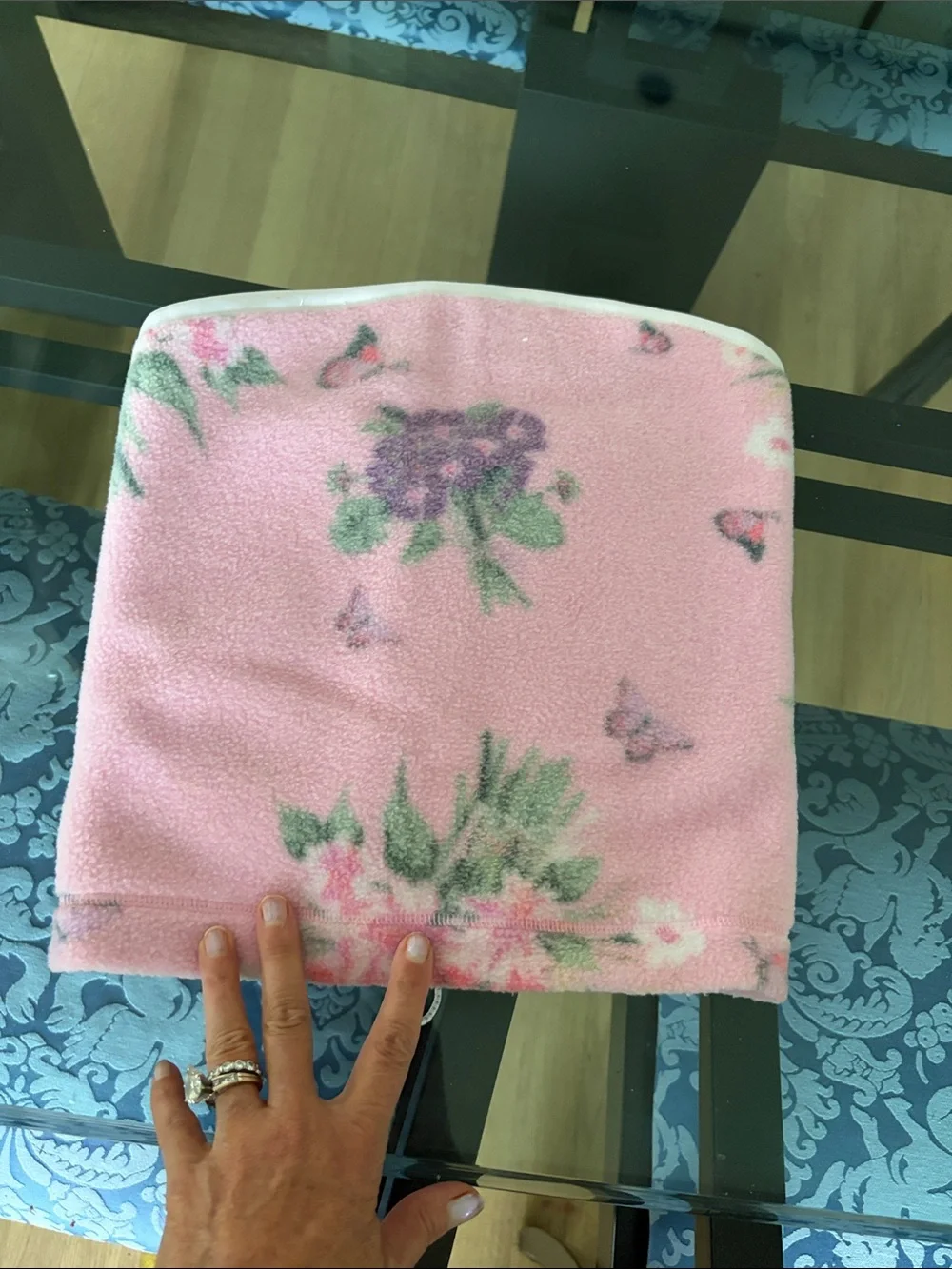 LoveShackFancy Pink Floral Fleece Ski Neck Warmer NWOT